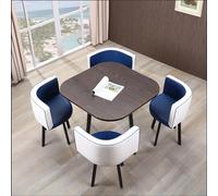 Moderno juego de mesa de comedor redonda para desayuno y cena. Elegante mesa de 80 x 75 cm con sillas, perfecta para el hogar, bar o conferencias