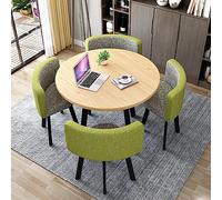 Moderno juego de mesa y silla de oficina, mesa de recepción y silla, combinación de mesa y silla para negociación, 1 mesa y 4 sillas, juego de sala de estar, hogar, dormitorio, mesa y silla,