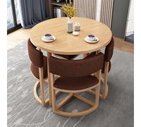 Moderno juego de mesa y silla de oficina, sala de recepción, club, juego de muebles nórdicos de cocina y comedor para zona de ocio, balcón y recepción de negociación. Esquema de color marrón para un