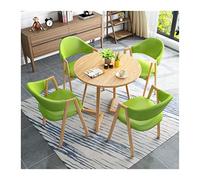 Moderno juego de mesa y silla para balcón, patio, ocio, cocina, comedor y silla, combinación de oficina, recepción, conferencia, negociación, mesa redonda de madera