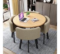 Moderno juego de mesa y silla para oficina, recepción, club, mesa de negociación con 4 sillas, muebles de sala de estar y dormitorio, opción de color beige