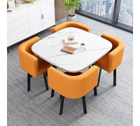 Moderno juego de muebles de oficina con mesa de conferencias y sillas que ahorran espacio para reuniones de negocios y salas de recepción