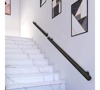 Moderno kit de barandilla de escalera | Ajustable de 1 a 6 m para interiores y exteriores | Elegantes rieles de escalera negro mate para escalones seguros y diseño elegante