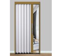 Moderno kit de puerta de acordeón plegable con cerradura, puerta corredera impermeable para baño, lavandería, armario, cocina, patio, garaje, sótano