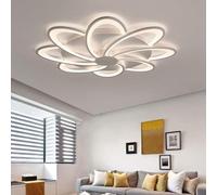 moderno lámpara de techo LED regulable en forma de espiral, lámpara de plafón LED para creativa dormitorio con control remoto, iluminación de araña acrílica redonda arte oficina sala de estar comedor