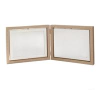 Moderno marco de fotos giratorio de 6 pulgadas, marco de madera de doble cara para mesa de pie para opciones de visualización versátiles, decoración del hogar (C)