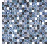 Moderno Mosaico de Vidrio Mosaik Red Pastel Azul Gris Grafito Negro, Acero Inox