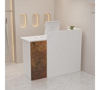 Moderno mostrador de recepción con cajones con cerradura y almacenamiento abierto, ideal para salas de empresa, recepciones de hotel y pastelerías (negro, 1,80 x 50 x 100 cm)