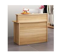 Moderno mostrador de recepción con cajones para pagar, elegante mesa de bienvenida para vestíbulo (blanco, 80 cm), perfecto para tiendas y oficinas