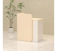 Moderno mostrador de recepción con cajones para supermercados, tiendas de conveniencia y hoteles, escritorio de madera para computadora para oficina en casa y uso de secretaria, 60 x 45 x 95 cm