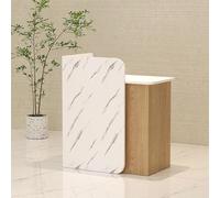Moderno mostrador de recepción con cajones para supermercados, tiendas de conveniencia y hoteles, escritorio de madera para computadora para oficina en casa y uso de secretaria, 60 x 45 x 95 cm