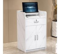 Moderno mostrador de recepción, mesa de exhibición de caja registradora con cerradura y armario Sto para tiendas, soporte de chut para una mejor experiencia del cliente