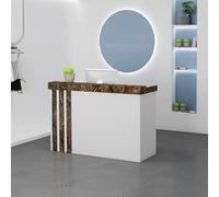 Moderno mostrador de recepción para salones de peluquería con barra de bar y mostrador de ventas, mueble de recepción pequeño para ferias comerciales