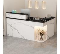 Moderno mostrador de recepción pequeño para oficina, feria comercial y bar, elegante escritorio de ventas con caja registradora, muebles de recepción contemporáneos para eventos de negocios (C2)