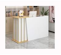 Moderno mostrador de recepción simple para supermercados, hoteles, salones de belleza, tiendas de ropa. Elegante escritorio de cajero para un servicio al cliente eficiente y una experiencia minorista