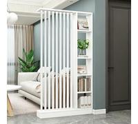 Moderno mueble de pared de madera con estantes, divisor de habitación para armario, 120 cm / 47.2in, blanco B, decoración del hogar Slish