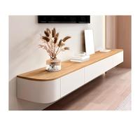 Moderno mueble flotante para TV con cajones, para montar en la pared, para consola multimedia, centro de entretenimiento, mesa de almacenamiento de madera para sala de estar y dormitorio.