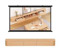 Moderno mueble flotante para TV, de madera maciza, centro de entretenimiento de alto brillo con almacenamiento para TV de 220 cm, elegante consola multimedia y estantes flotantes, perfecto para