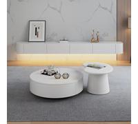 Moderno mueble flotante para TV, de madera maciza, con acabado brillante, estantes de almacenamiento de iluminación LED y puerta, gran centro de entretenimiento (220 cm, blanco)