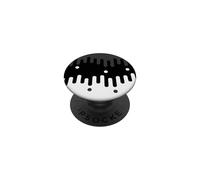Moderno Negro Abstracto Fluir Líneas Diseño PopSockets PopGrip Adhesivo