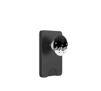 Moderno Negro Abstracto Fluir Líneas Diseño PopSockets PopWallet para MagSafe