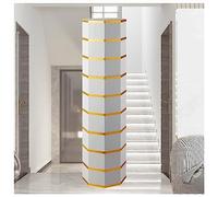 Moderno organizador de zapatos blanco giratorio de esquina con almacenamiento de zapatos cerrado giratorio de 360° para el hogar, armario, pasillo, entrada y dormitorio, 43 cm