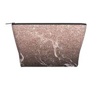 Moderno Oro Rosa Mármol Negro Brillo Rosa, Bolsa de artículos de tocador Bolsa de Maquillaje Bolsa de cosméticos Bolsa de artículos de tocador de Viaje portátil