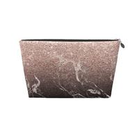 Moderno Oro Rosa Mármol Negro Brillo Rosa, Bolsa de artículos de tocador Bolsa de Maquillaje Bolsa de cosméticos Bolsa de artículos de tocador de Viaje portátil