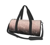 Moderno Oro Rosa Mármol Negro Brillo Rosa, Bolsa de Viaje de Gran Capacidad, Bolso Redondo, Bolsa de Viaje Deportiva, Bolsa de Mano, Bolsa de Fitness