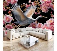 Moderno Papel Pintado Estilo Chino Floral 200 X 140 Cm, Rosa Sueño Grulla 3D Fondo Pared Dormitorio Murales Tapiz Para Diversas Habitaciones - Tapiz Fotográfico Para Arte De Pared