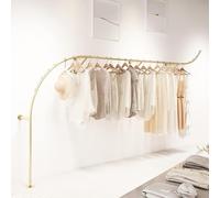 Moderno perchero de pared industrial - Estante de exhibición creativo para tiendas de ropa, versátil perchero y estante para una nización y exhibición elegantes.