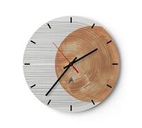 Moderno Reloj de Pared Bohemia Sol Minimalismo 30x30cm Decoracion Reloj de Vidrio Cocina Salon Oficina Comedor Reloj Decorativo Silencioso Art Wall Clock Decor Decorativo para el Hogar C3AR30x30-5717