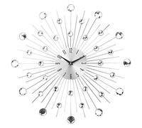 Moderno Reloj de Pared de Cristal 3D - Celebración Decorativo de Metal Reloj de Pared, Espejo Plateado Diamante Tachonado decoración Reloj de Pared Ideal para Sala de Estar, Dormitorio, Oficina