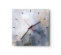 Moderno Reloj de Pared Ligero Moderno Informal 40x40cm Decoracion Reloj de Vidrio Cocina Salon Oficina Comedor Reloj Decorativo Silencioso Art Wall Clock Decor Decorativo para el Hogar C3AC40x40-4904