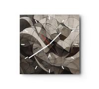 Moderno Reloj de Pared Pedazo Contemporáneo Lápiz De Color 40x40cm Decoracion Reloj de Vidrio Cocina Salon Oficina Reloj Decorativo Silencioso Art Wall Clock Decor Decorativo C3AC40x40-5906