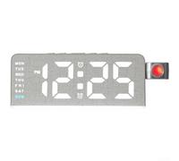Moderno reloj despertador de proyección LED con luz ambiental multicolor, pantalla digital para hora, fecha, temperatura, proyector de techo de pared brillante para decoración del hogar (B)