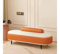 Moderno reposapiés tapizado otomano de cuero con compartimento oculto, ideal para cama, sofá, sala de estar, entrada, comedor, solución de almacenamiento elegante y funcional