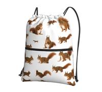 Moderno Saco De Gimnasio Ardilla Linda Gym Bag Deportes Deporte Mochila para Gimnasio, Viajes, Piscina