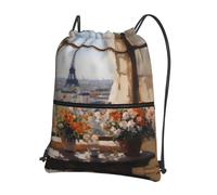 Moderno Saco De Gimnasio Hermosas Torres De Alta Tensión A Lo Lejos. Impresiones Gym Bag Lavar A Máquina Deporte Mochila para Piscina, Playa, Viajes