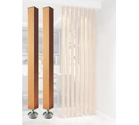 Moderno separador de habitación de listones de madera, 2 piezas de piso a techo para oficina, escalera, loft y terraza, 2,2 m de alto, elegante