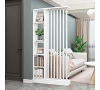 Moderno separador de habitación de madera independiente, de suelo a techo, con estantes para sala de estar y entrada, elegante separador de espacio, solución de decoración del hogar