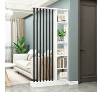 Moderno separador de habitación de pared, perchero Slish con estantes, partito de madera para armario nizat (blanco-A, 100 cm / 39.3in)