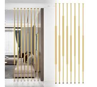 Moderno separador de habitación de privacidad, panel de pared de suelo a techo con listones de metal para separación de puerta de apartamento de estudio