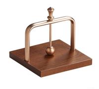 Moderno servilletero para mesa de comedor, dispensador de pañuelos de metal con base de madera, elegante soporte para servilletas de mesa, soporte decorativo rústico, organizador de encimera de cocina