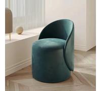 Moderno sillón giratorio redondo con otomana, base de metal giratoria de 360° para sala de estar, dormitorio, silla de lectura acogedora