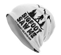 Moderno Slouch Beanie Sasquatch Bigfoot Me VIO Pero Nadie Le Cree Gorros De Punto Suave Gorra De Tejer para Esqui, Snowboard, Dormir