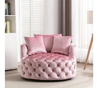 Moderno sofá individual de terciopelo, diseño redondo perezoso para sala de estar y dormitorio, asiento de ocio no giratorio para oficina y espacios acogedores