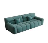 Moderno sofá pequeño de color crema con tela de caramelo para sala de estar, ahorro de espacio, sofás pequeños para espacios pequeños, 280 cm de longitud