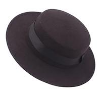 Moderno sombrero fedora, sombrero clásico y elegante tipo panamá de mezcla de algodón con ala plana, sombrero de jazz con cinta