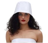 Moderno sombrero retro hip hop bucket sombrero europeo y callejero, versátil protección solar de moda estilo punk para hombres y mujeres, Blanco, Talla única
